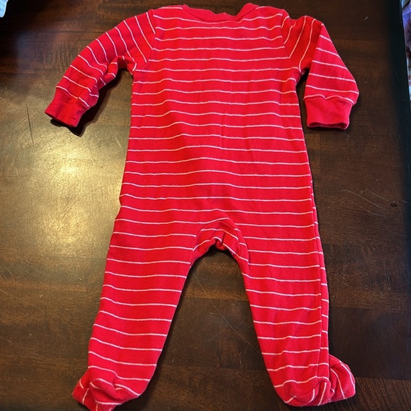 Baby Holiday One Piece Footed Zip Up Sleeper 6 Months EUC Santa Holiday - Picture 4 of 13